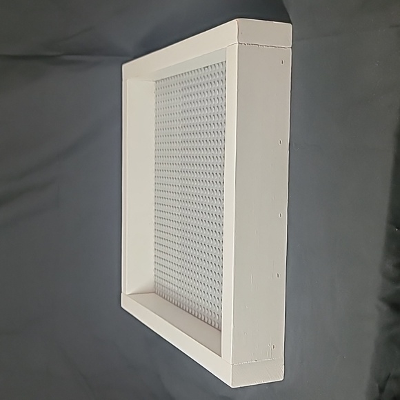 (2) Handmade 10"x10"  Gray LEGO Shadow Box Frame Wood Box - Picture 4 of 12